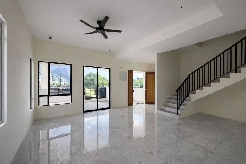 Pulai Height completed unit living area and staircase, real photograph